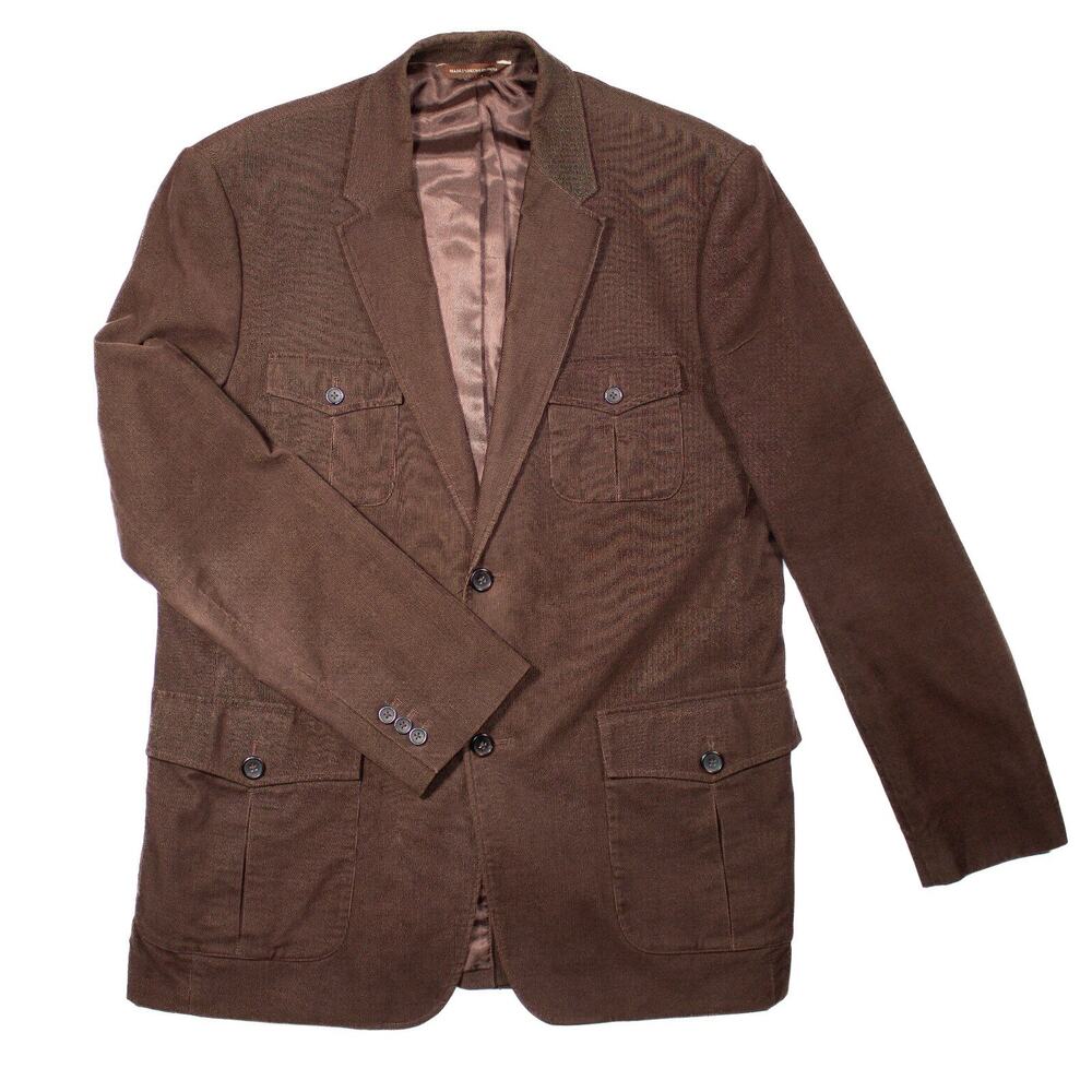 Perry Ellis Corduroy Sport Coat Brown 42 Reg